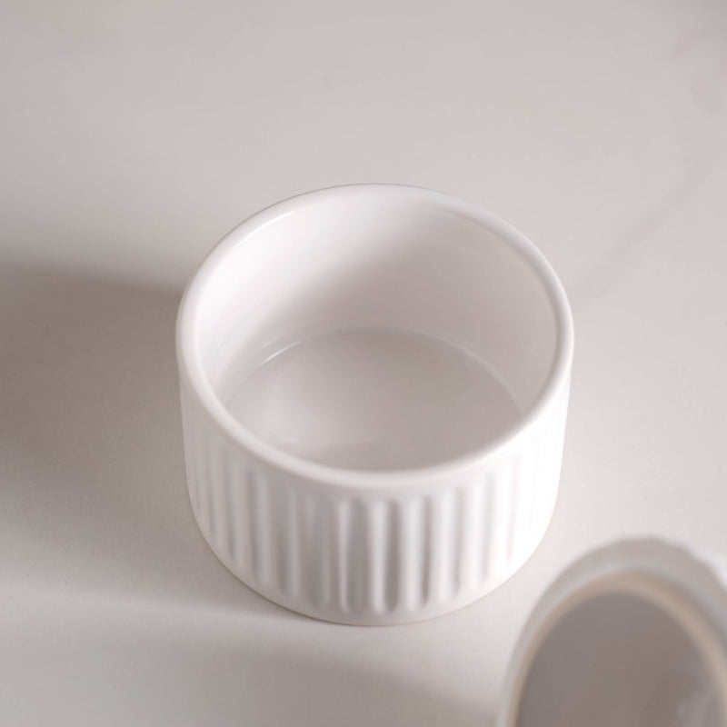 Bird Ceramic Canister White