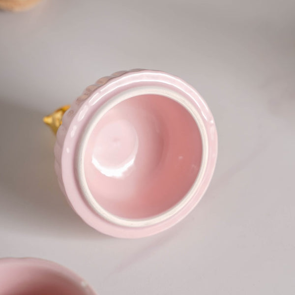 Bird Ceramic Canister Pink