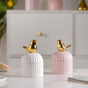 Bird Ceramic Canister Pink