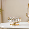 Crystal Glass Lotus Decorative Bowl With Stand