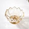 Crystal Glass Lotus Decorative Bowl With Stand