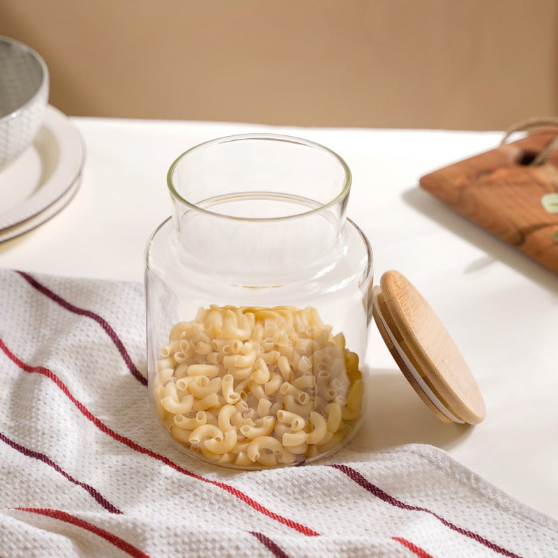 Clear Glass Airtight Container With Lid Small 1.2 L - Jar