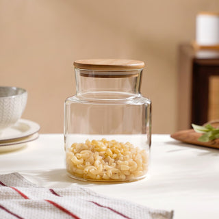 Clear Glass Airtight Container With Lid Small 1.2 L