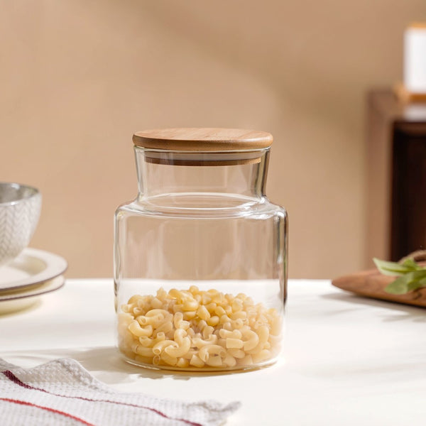 Clear Glass Airtight Container With Lid Small 1.2 L