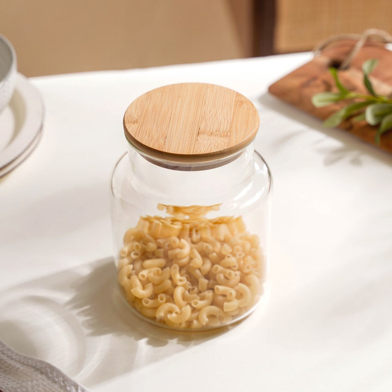 Clear Glass Airtight Container With Lid Small 1.2 L - Jar