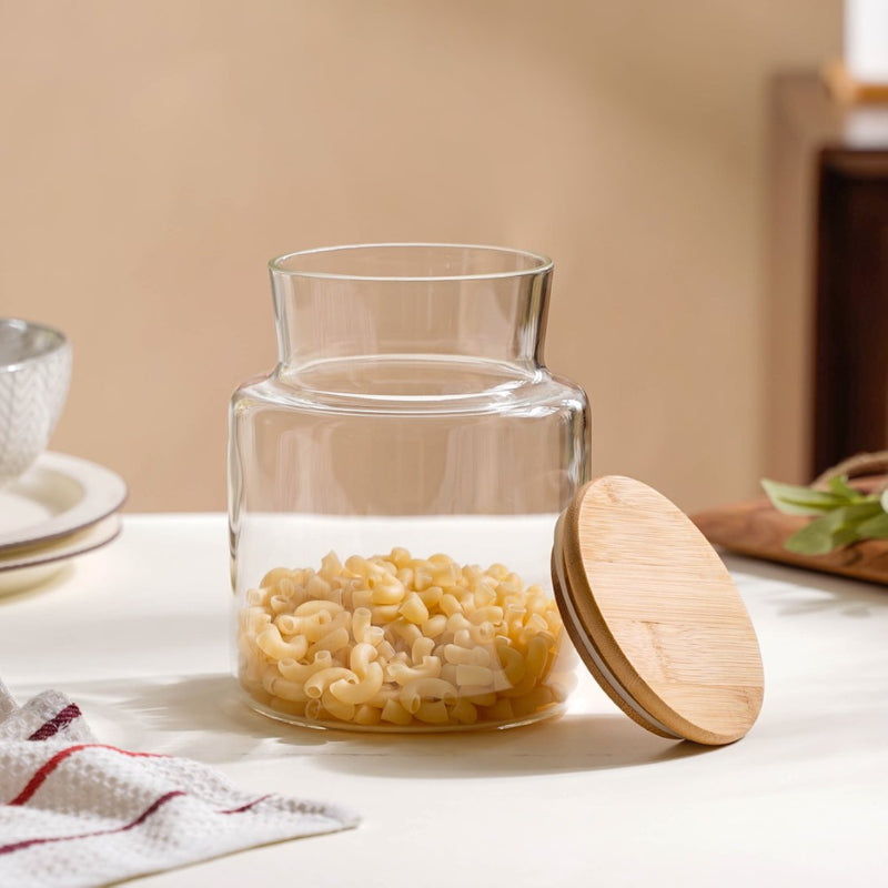 Clear Glass Airtight Container With Lid Small 1.2 L - Jar