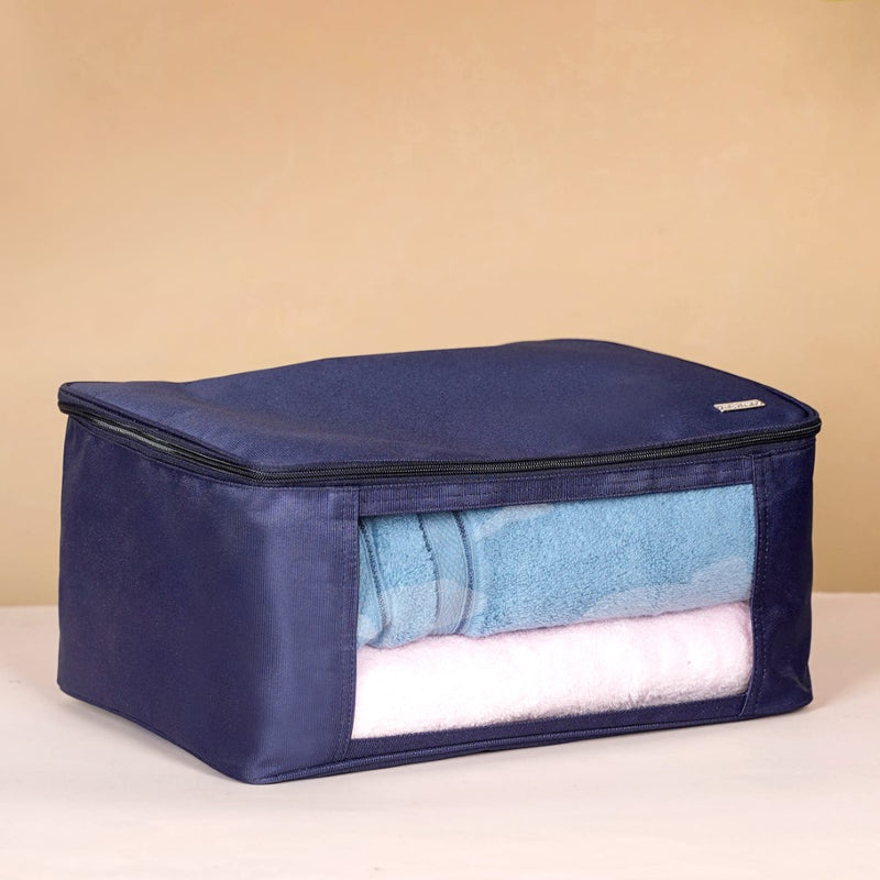 Closet Storage Organiser Bag Set Of 2 Blue