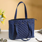 Diamond Textured Denim Tote Bag 16 X 13 Inch