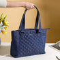 Diamond Textured Denim Tote Bag 16 X 13 Inch