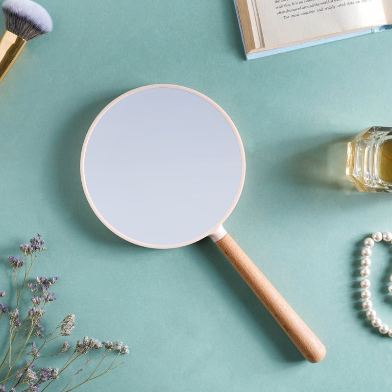 Modern Two Sided Handheld Mirror Baby Pink - Handheld mirror: Buy mirror online | Mirror for dressing table and room decor