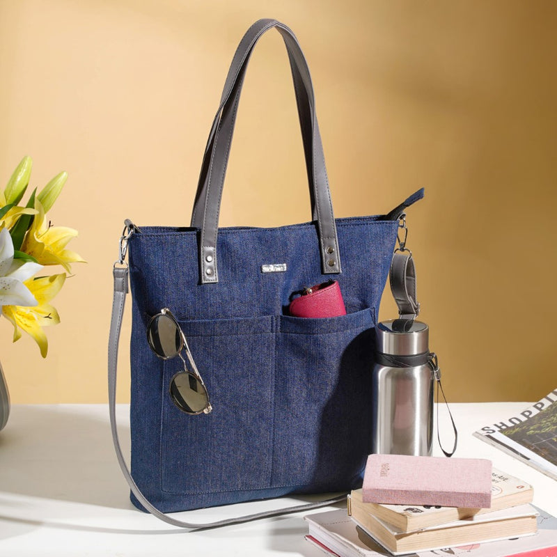 Denim Tote Bag 14 X 15 Inch