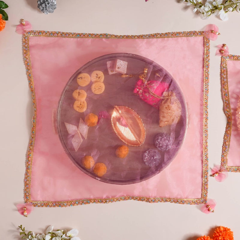 Tray Cover Pink Set Of 2