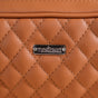 Multipurpose Quilted Vanity Pouch Brown