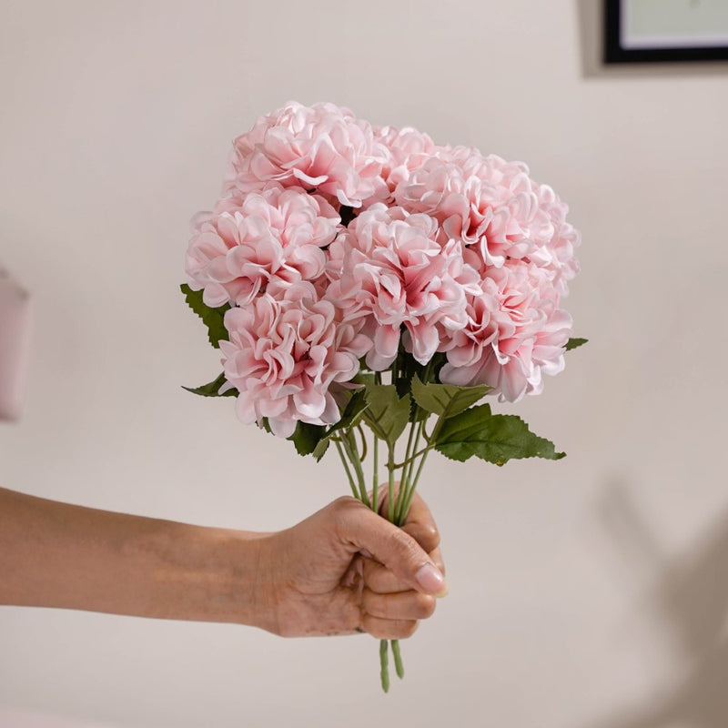 Artificial Chrysanthemum Bouquet Pink Set Of 2 - Artificial flower | Home decor item | Room decoration item