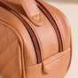 Multipurpose Quilted Vanity Pouch Brown