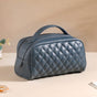 Multipurpose Quilted Makeup Pouch Bluish Grey