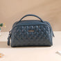 Multipurpose Quilted Makeup Pouch Bluish Grey