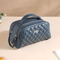 Multipurpose Quilted Makeup Pouch Bluish Grey