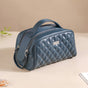 Multipurpose Quilted Makeup Pouch Bluish Grey