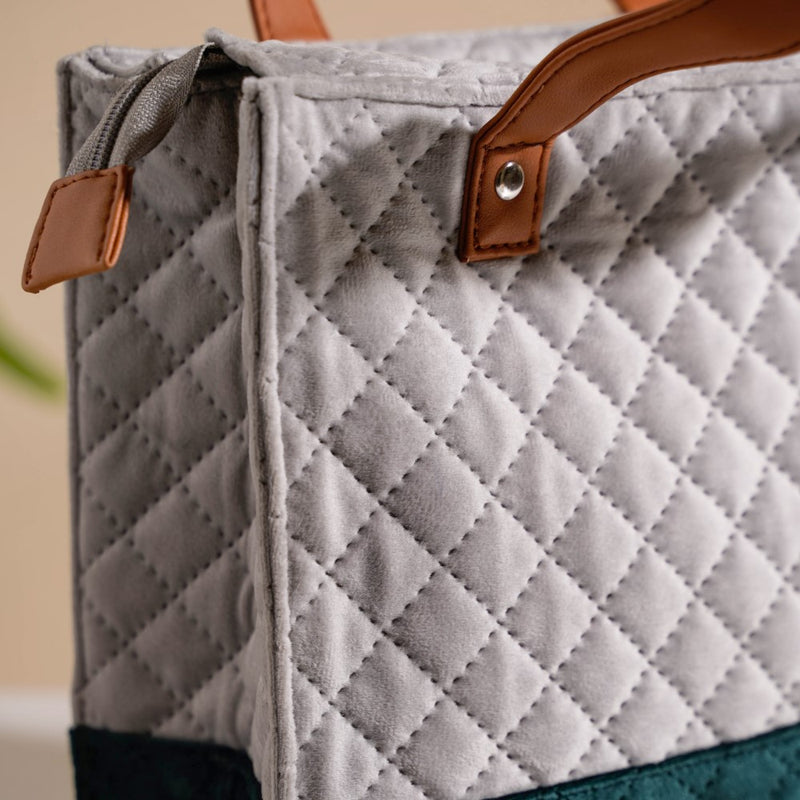 Velvet Lunch Bag And Lunch Box Set Of 3 - Lunch box