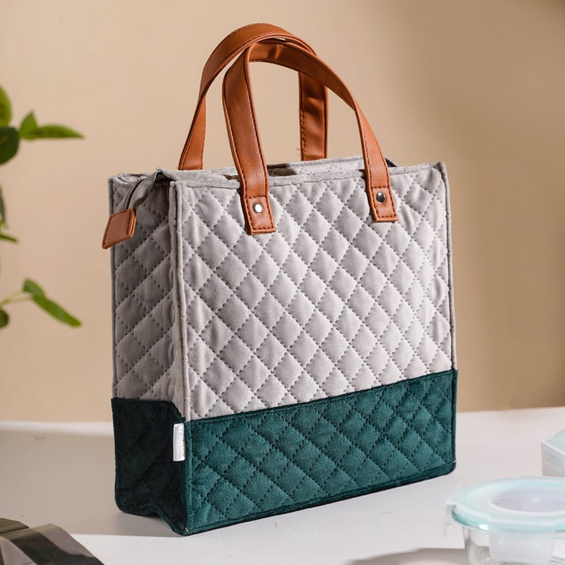 Velvet Lunch Bag And Lunch Box Set Of 3 - Lunch box