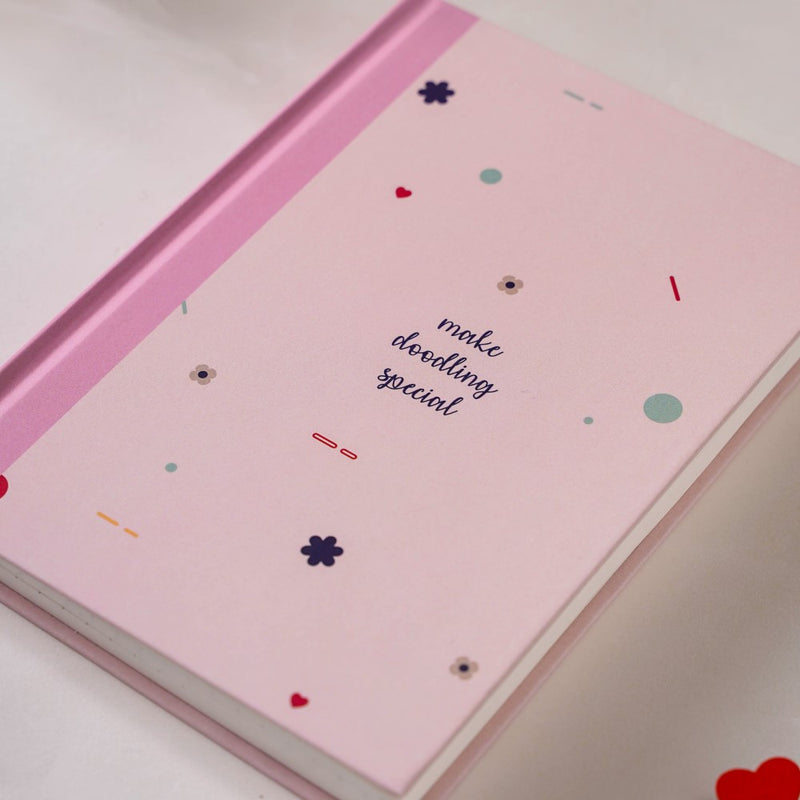 Focused And Fabulous Hardbound Doodle Diary Pink 5.9 X 8.2 Inch