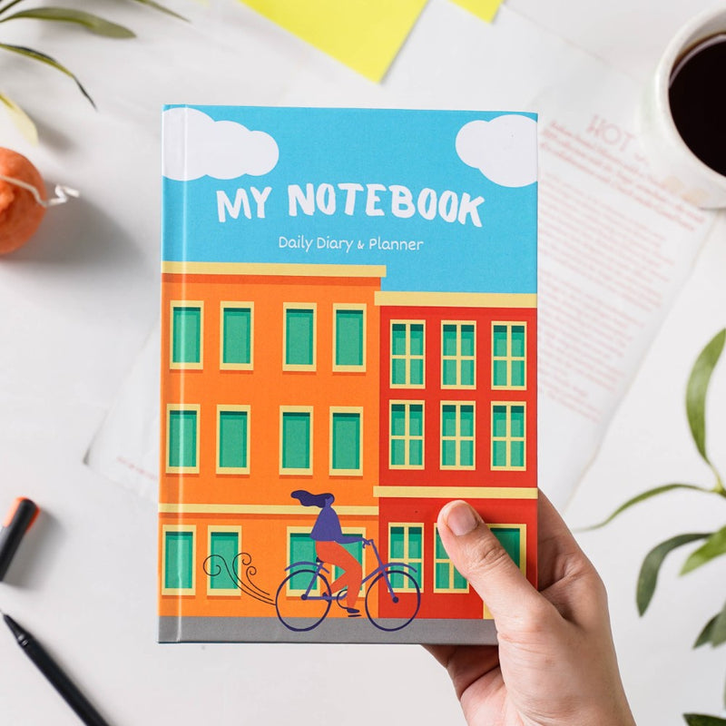 Loving Myself Hardbound Daily Diary And Journal Blue 5.9 X 8.2 Inch