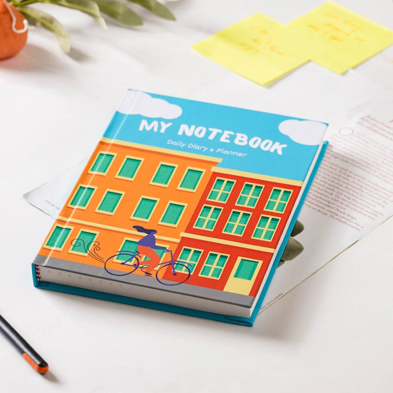 Loving Myself Hardbound Daily Diary And Journal Blue 5.9 X 8.2 Inch