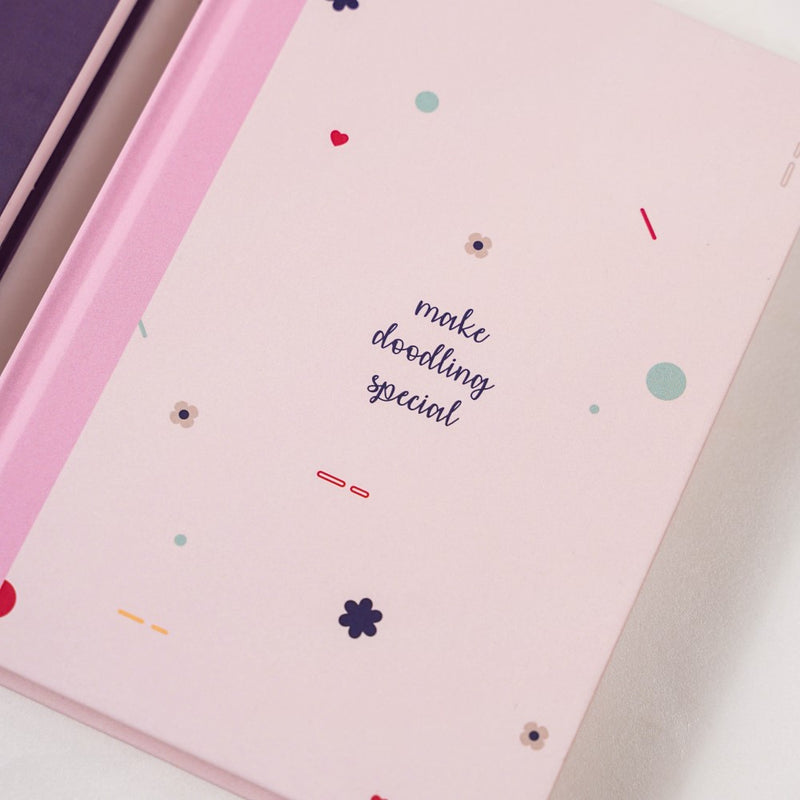 Doodles And Scribbles 2023 Hardbound Diary Multicolour Set Of 2 5.9 X 8.2 Inch