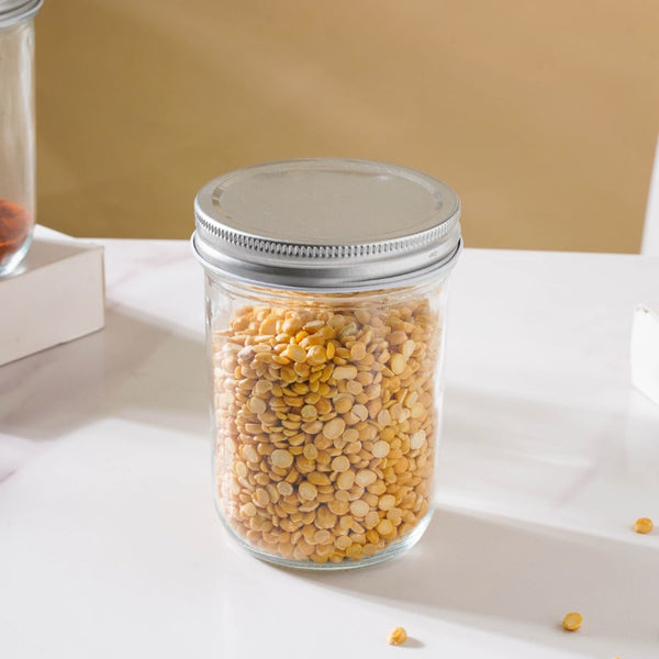 Glass Storage Jars With Lid Set Of 6 Large 400ml - Jar