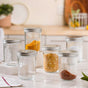 Glass Storage Jars With Lid Set Of 6 Large 400ml - Jar