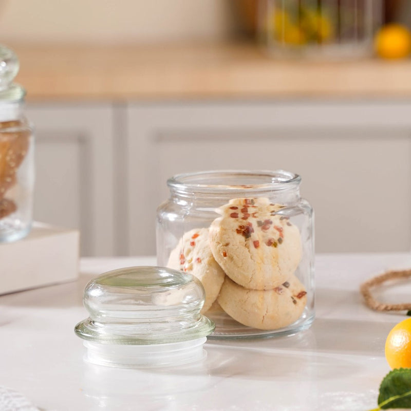 Modern Glass Jar Medium Set Of 4 550ml - Jar