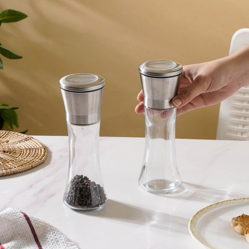 Manual Pepper Grinder Set Of 2 200ml - Kitchen Tool