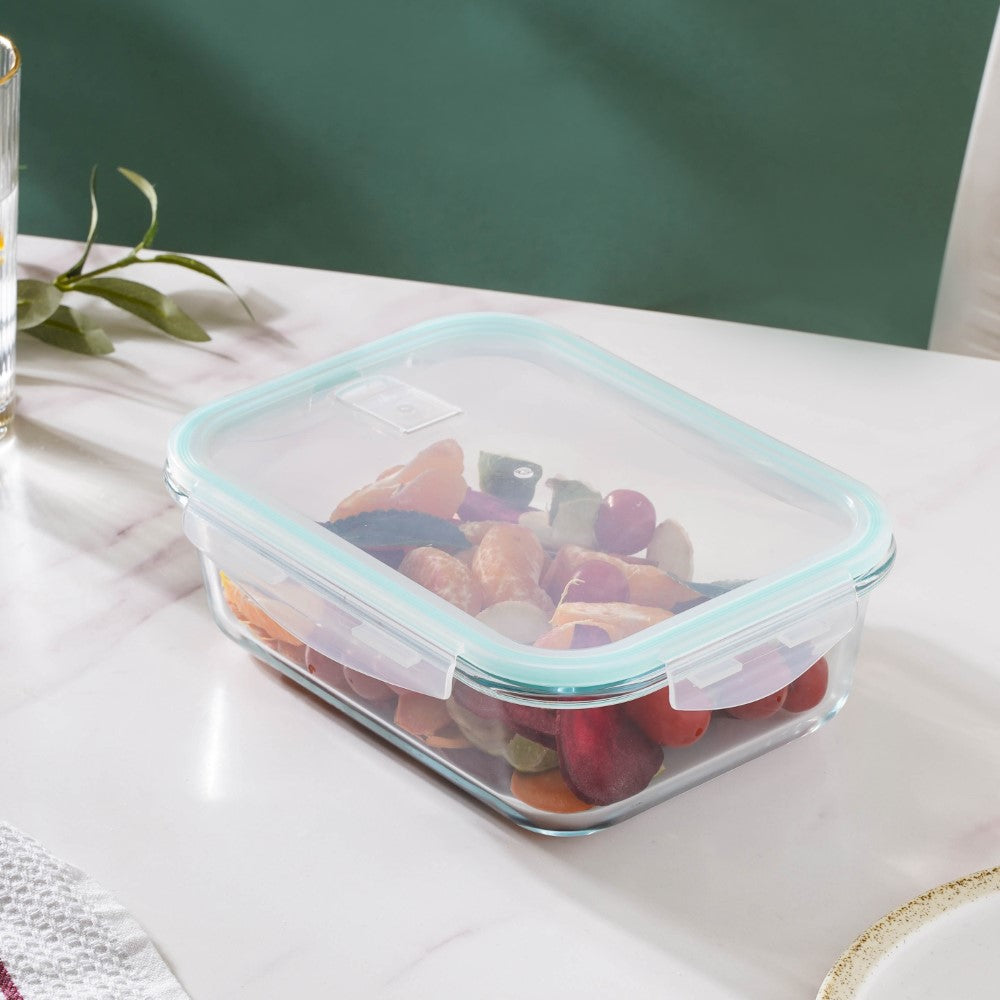 Built Glass Lunch Box With Utensils 900ml Cutlery Food Travel Storage  Leakproof