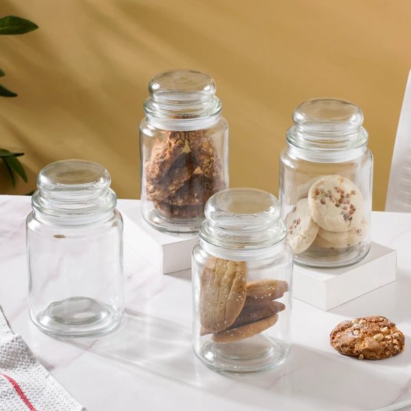 Modern Glass Jar Large Set Of 4 800ml