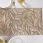 Luxe Leaves Table Runner Gold 71.5x14 Inch
