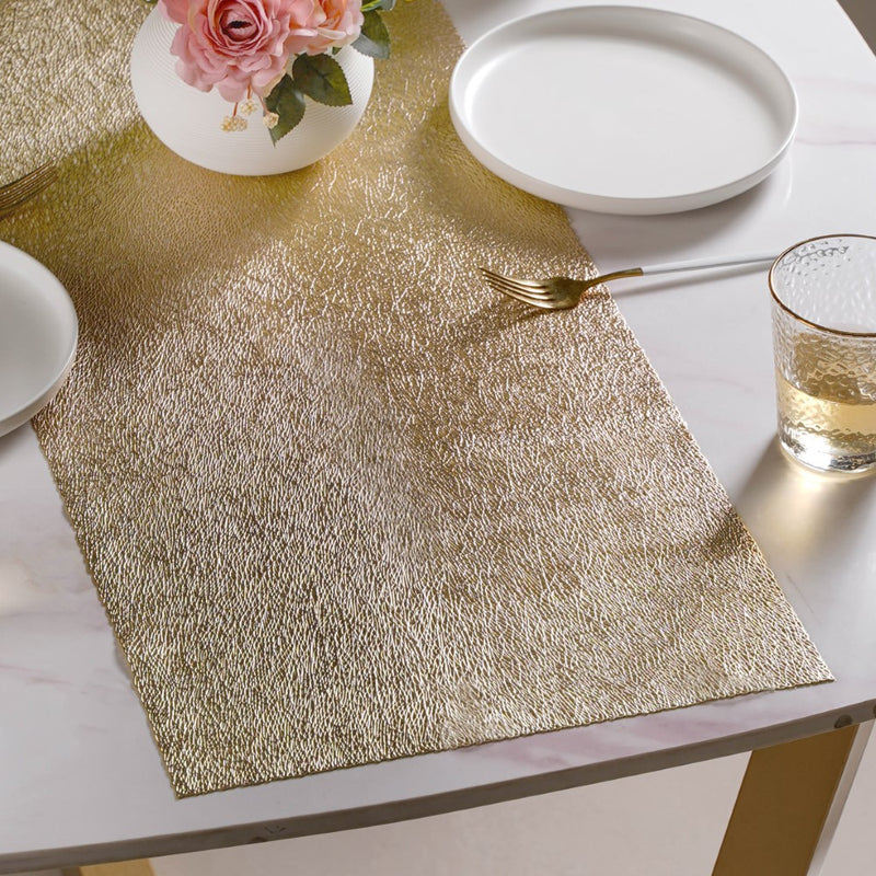 Mesh Table Runner Gold 71.5x14 Inch