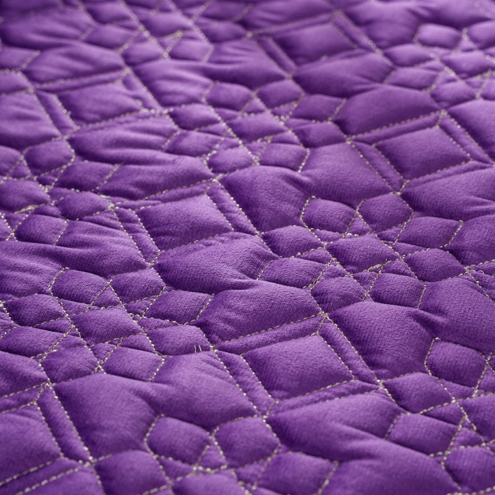 Embroidered Velvet Table Cover Purple 52x40 inch