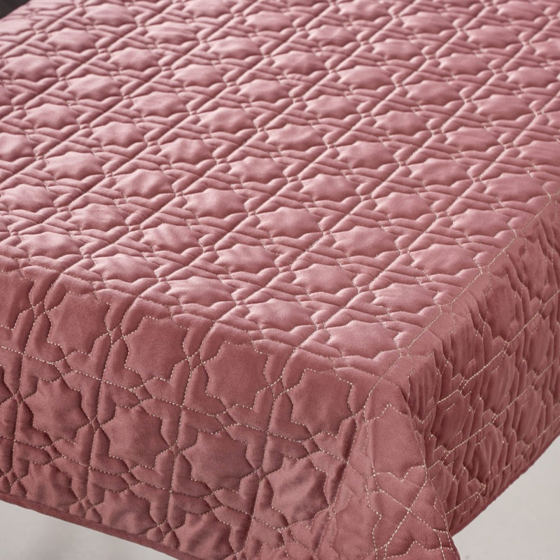 Traditional Velvet Dining Tablecloth Pink 52x40 Inch