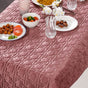 Traditional Velvet Dining Tablecloth Pink 52x40 Inch
