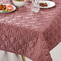 Traditional Velvet Dining Tablecloth Pink 52x40 Inch