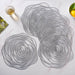 Metallic Rose Placemat Silver Set Of 6 15 Inch