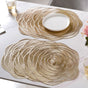 Metallic Rose Placemat Gold Set Of 6 15 Inch