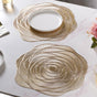 Metallic Rose Placemat Gold Set Of 6 15 Inch