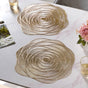 Metallic Rose Placemat Gold Set Of 6 15 Inch