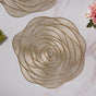 Metallic Rose Placemat Gold Set Of 6 15 Inch