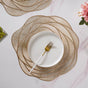 Metallic Rose Placemat Gold Set Of 6 15 Inch