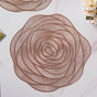 Metallic Rose Placemat Bronze Set Of 6 15 Inch