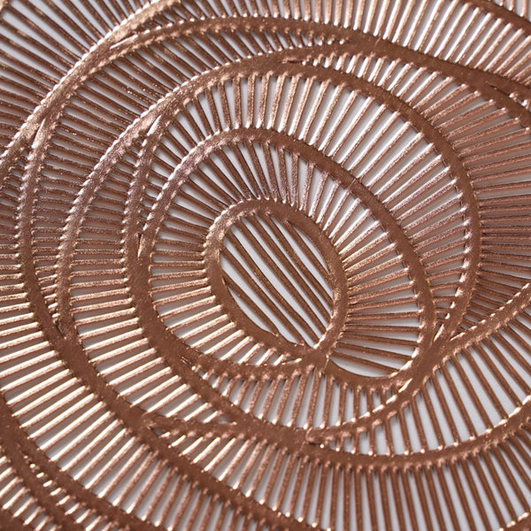 Metallic Rose Placemat Bronze Set Of 6 15 Inch