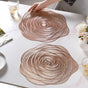 Metallic Rose Placemat Bronze Set Of 6 15 Inch